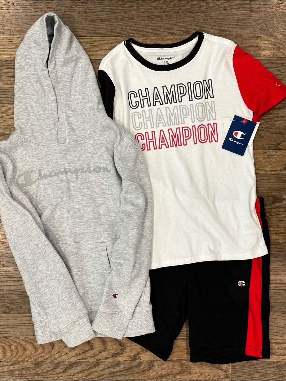 Champion Boys Size Small (8) Outfit Set (NWT) & Hoodie (NWOT) Bundle